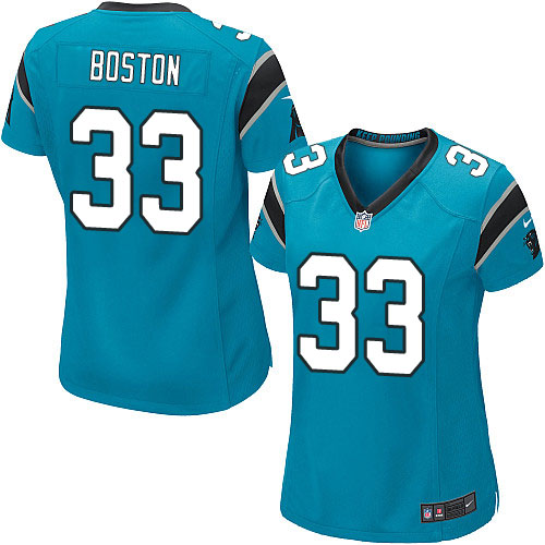 Women's Game Tre Boston Nike Jersey Blue Alternate - #33 NFL Carolina Panthers